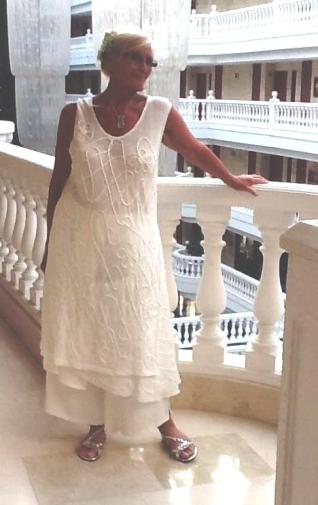 cream dress