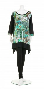shes-crazy-green-collage-print-flared-top