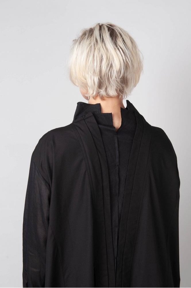 Robe Chemise Femme MOYURU En Coton Noir, Taille 36, Style Décontracté - Parfait état