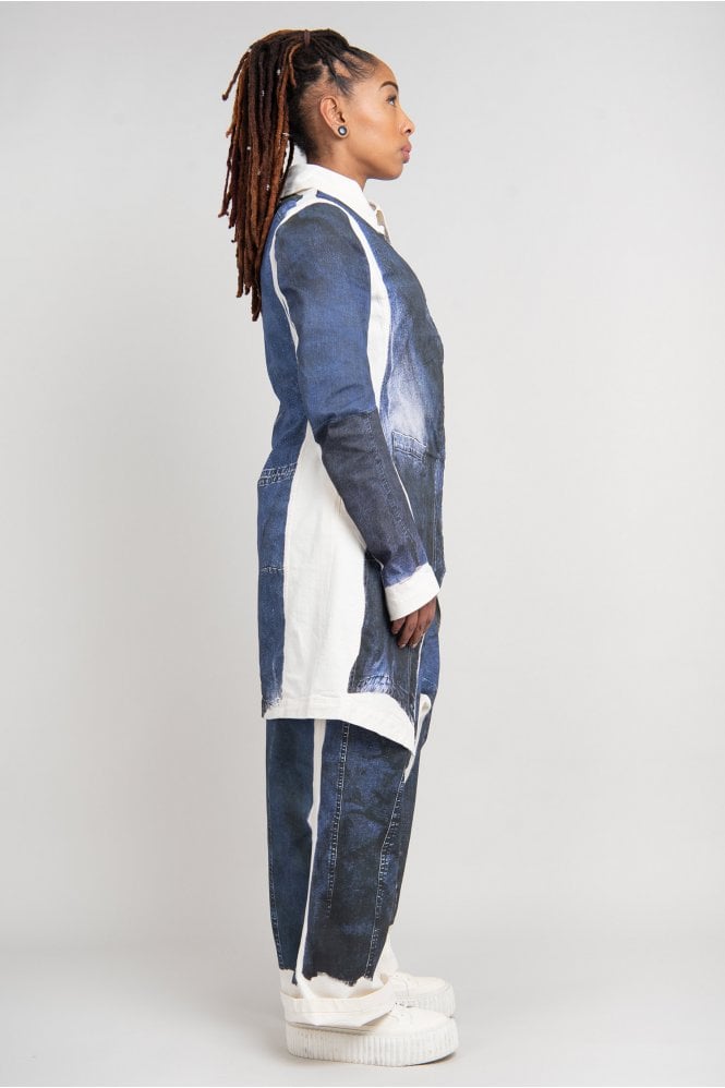 Veste Tunique Déstructurée RUNDHOLZ DIP - Couleur Anthracite/Violine, Taille L, Neuve Avec Étiquettes