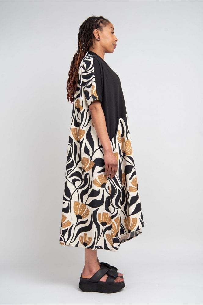 Jupe Neuve ALEMIKA / LUUKAA Taille 46 - Lin Taupe à Volants - Longueur 91 Cm
