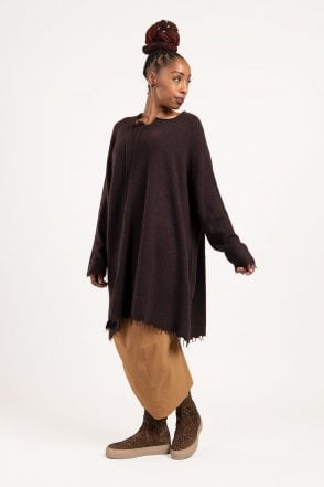 Purple Merino-Yak Knitted Tunic