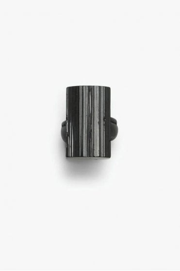 Black Leather Tourmaline Ring 