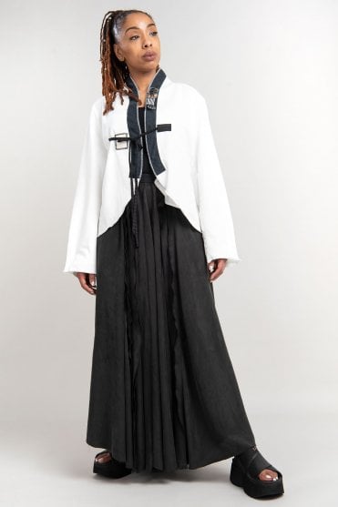 Dramatic Black Silk Skirt