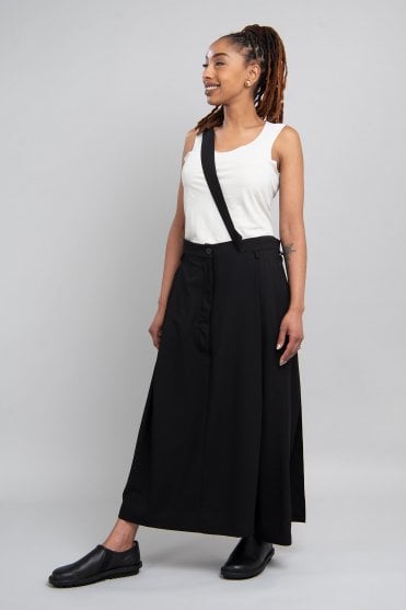 Black Garberdine Panel Trouser