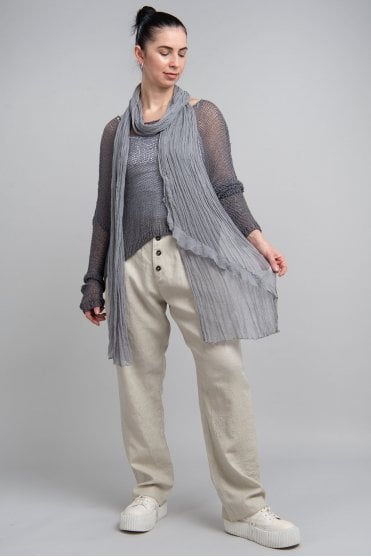 Grey Silk Scarf