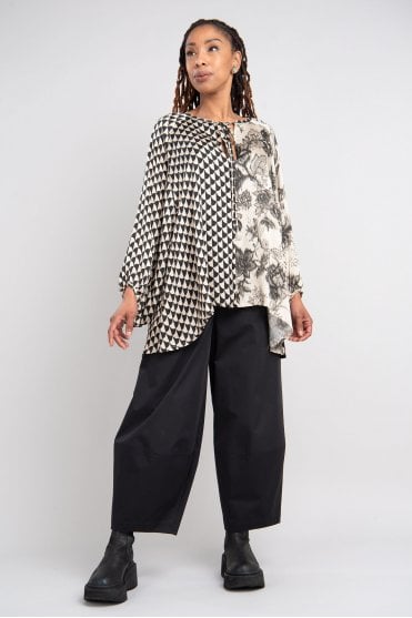 Mixed Print Blouse 