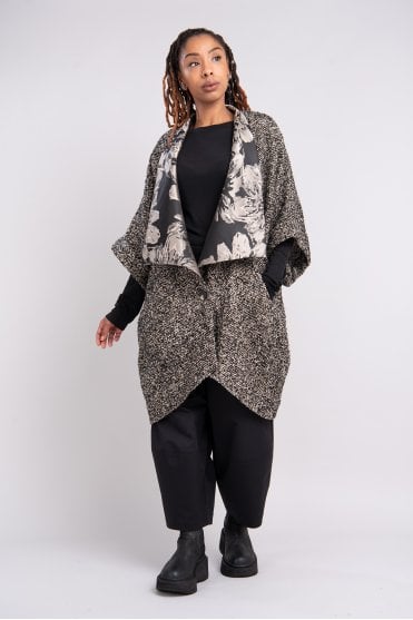 Brocade Detail Boucle Jacket