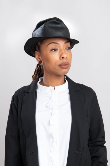 Black Hard-Burnt Rabbit Felt Hat 