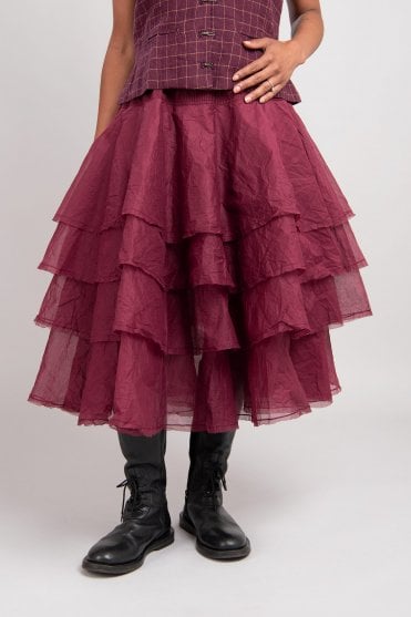 Plum Tine Voile Skirt 