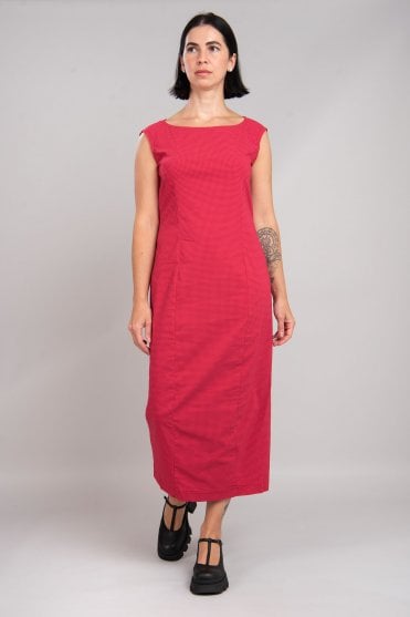 Rose Check Print Dress