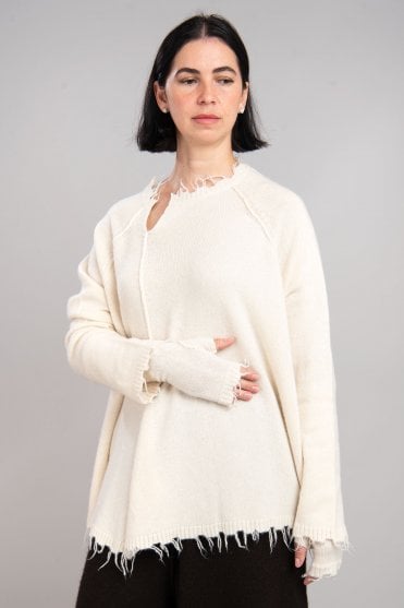 Bone Knitted Merino-Yak Cuffs