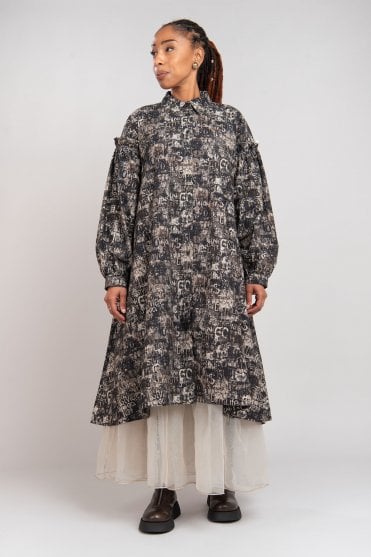 Print Shirt-Dress