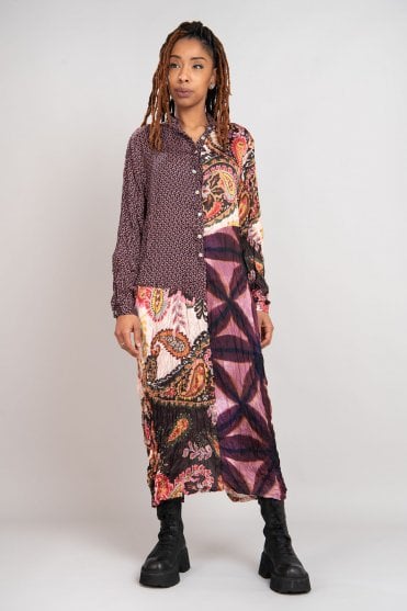 Multicolour Mixed Print Dress
