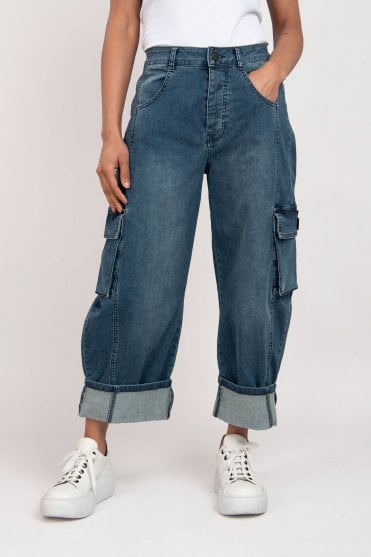 Blue New Curved Jeans