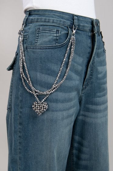 Silver A Heart Chain 6mm