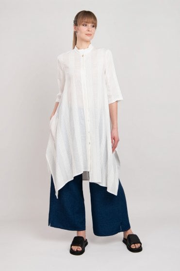 Vela Ecru Shirt-Dress