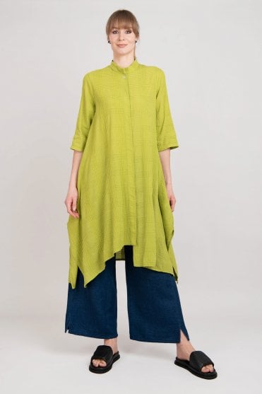 Vela Lime Shirt-Dress