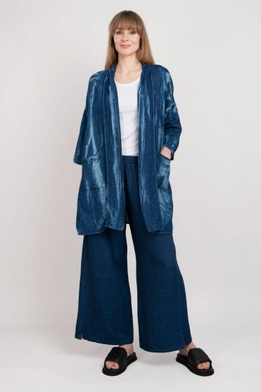 Soft Cotton Denim Print Relaxed-Fit Jacket