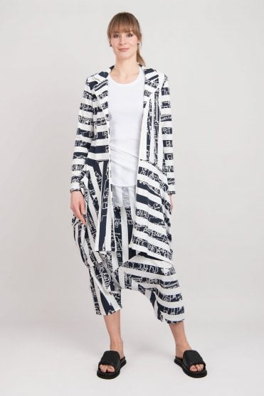 Vespera Navy Print Jacket