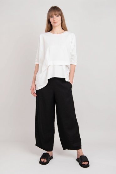 Black Linen Trousers 