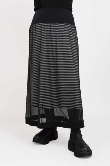 Black Stripe Saphina Skirt 
