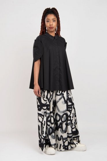 Black Cotton Blouse