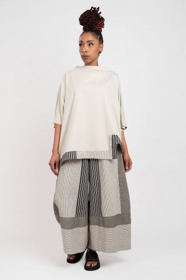 Urban Cream Stripe Top