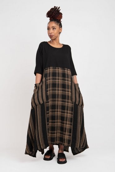 Black Check Dress