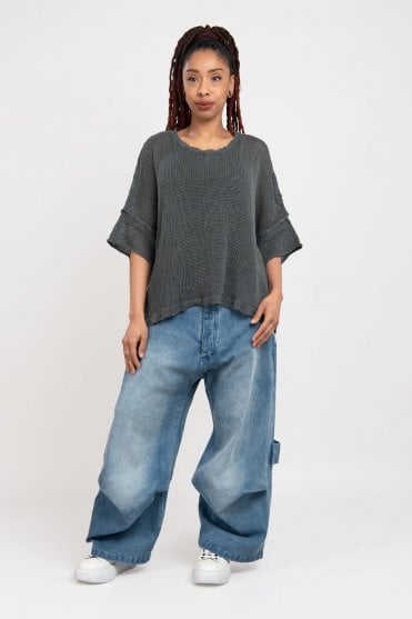 Seaweed Linen Pullover