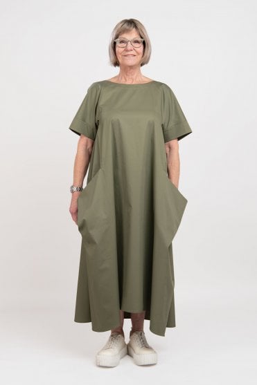 Khaki Big Pocket Dress