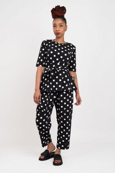 Black Dot X Pose Top