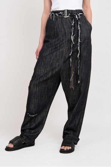 Cultural Black Denim Trouser/Jumpsuit