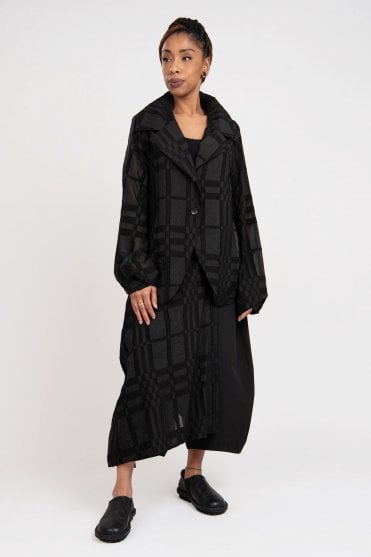 Black Textured Statement Jacket 