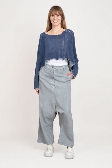Navy-Marshmallow Pullover