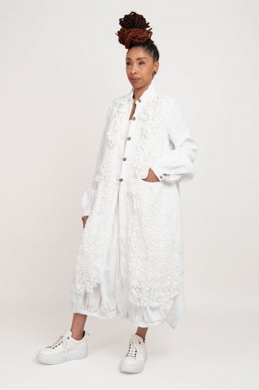 Seafoam Fog Linen Coat