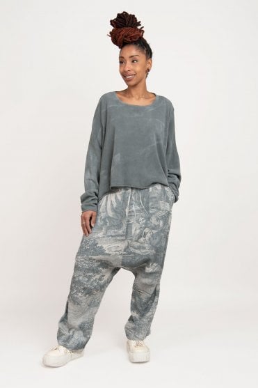 Seaweed Fog Cotton Pullover