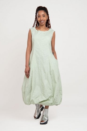 Lime Poplin Print Dress