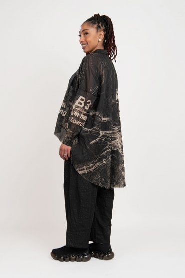 Black Print Arta Shirt