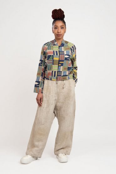 Silk Printed Bomber Jacket