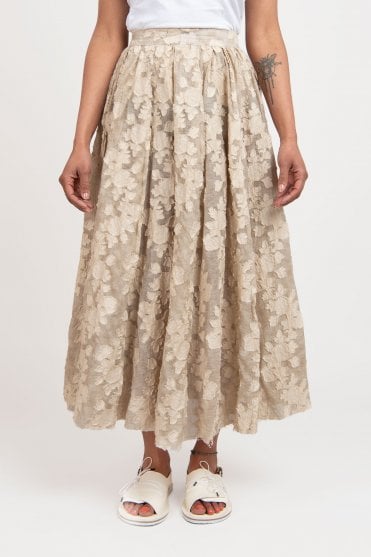 Sand Jacquard Skirt
