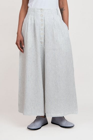 Striped Linen Bim Trouser 