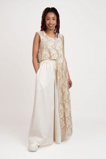 Natural Wide Leg Trousers
