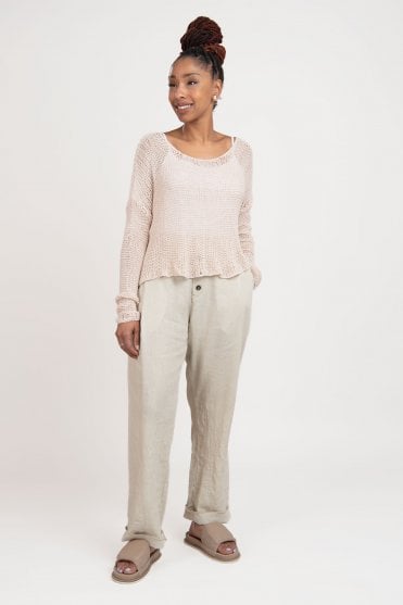 Peach Knitted Pullover 
