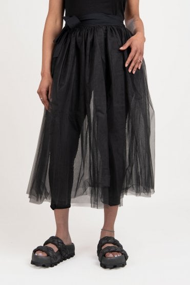 Mesh-On Overlay Skirt