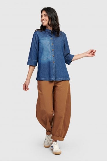 Ochre Barrel Trousers