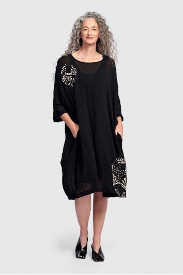 Black Chiffon Galaxy Dress 