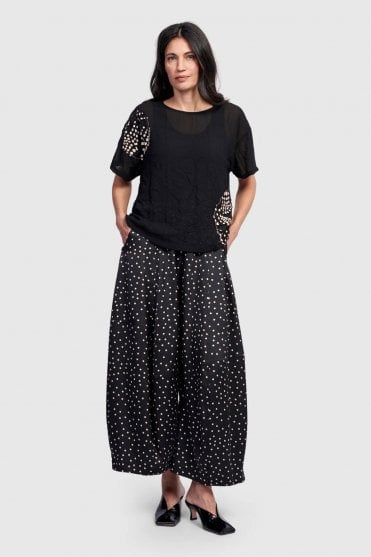 Black Oversized Galaxy Blouse