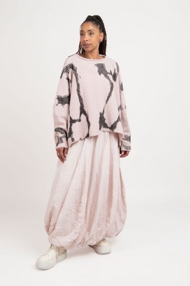 Hand Painted Oversized Knitted Pullover 