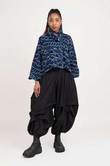 Blue Textured Jacket 